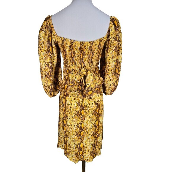 Revolve FAITHFULL THE‎ BRAND Colorful Peasant Smocked Mini Dress UK10 US6 IT42 M - Picture 3 of 11